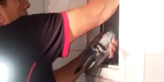 İtfaiyeden güvercin kurtarma operasyonu