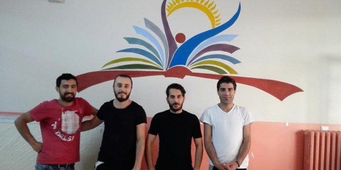 Öğretmenlerden okulu güzelleştirme çalışması