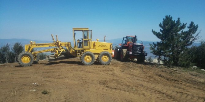 Simav’da yamaç paraşütü için pist hazır