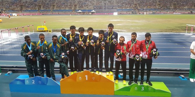 Ağrılı öğrencilerinde bulunduğu atletizm milli takımı Tayvan’da 3’üncü oldu