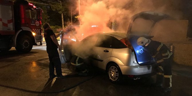 Kütahya’da araç yangını