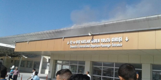 Ferit Melen Havalimanı’nda korkutan yangın