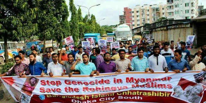 Myanmar için Bangladeş’te eylemler yapıldı