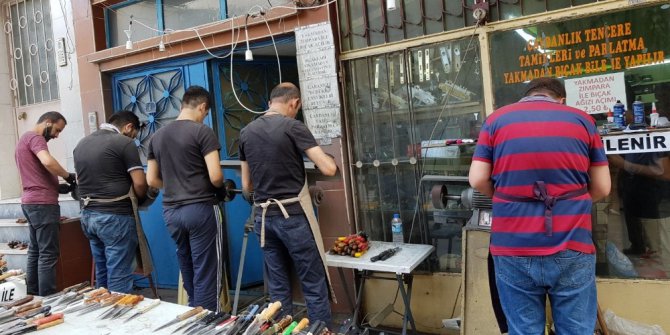 Develi’de bıçakçılarda bayram yoğunluğu