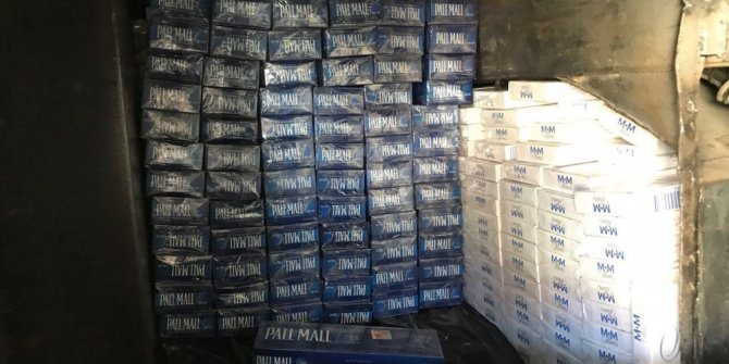 Yolcu otobüsünde 14 bin paket kaçak sigara ele geçirildi