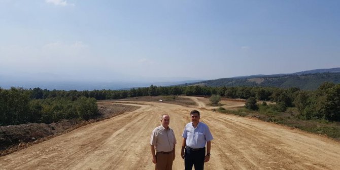 Başkan Yalçın, Ahı Dağı yolundaki çalışmaları inceledi