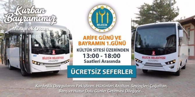 Bilecik Belediyesi’nden mezarlıklara ücretsiz ulaşım hizmeti