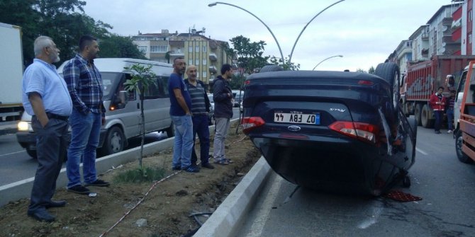 Samsun’da otomobil takla attı: 1 yaralı
