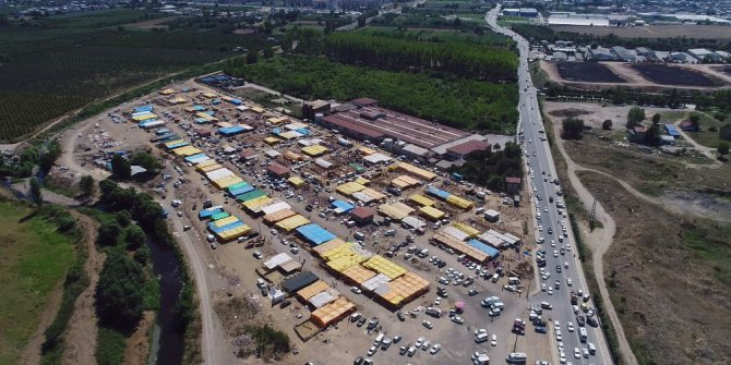 Bursa’daki hayvan pazarları ve kesim yerleri havadan görüntülendi