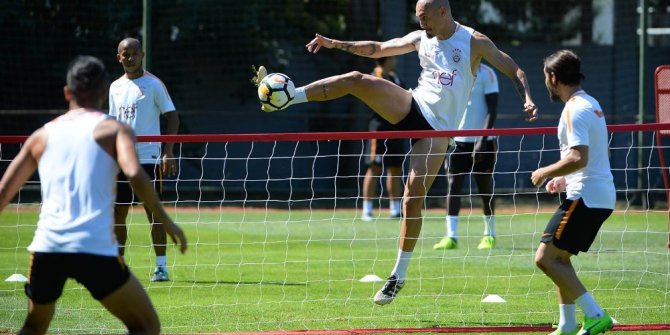Galatasaray’da neşeli antrenman