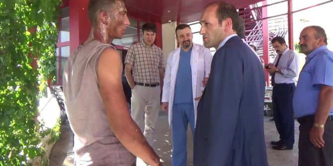 İçinde gaz sıkışması olan araç çakmağın çakılmasıyla alev topuna döndü