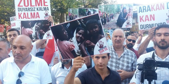 Arakan’da yaşanan katliam Bursa’da protesto edildi