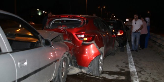 Düzce’de 4 araç birbirine girdi: 1 yaralı