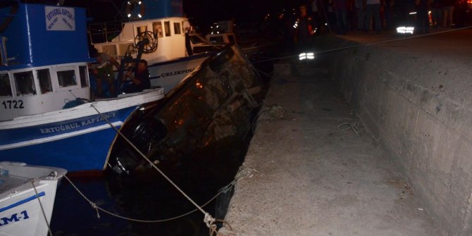 Sinop’ta otomobil denize uçtu