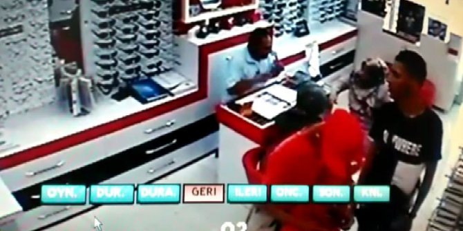 3 dakikada 2 bin liralık gözlük çaldılar