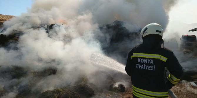 Konya’da 2 bin adet saman balyası yandı
