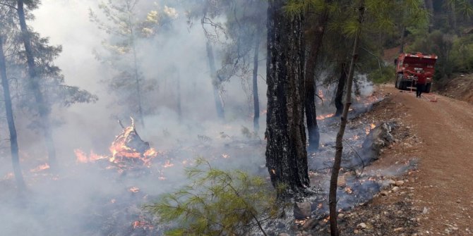 Kumluca’daki orman yangını kısmen kontrol altına alındı