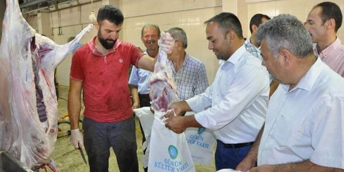 Gürün Kültür Vakfı 210 aileye kurban eti dağıttı