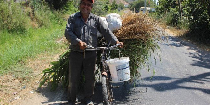 15 yaşında sahip olduğu bisikletle 40 yıldır hayatını kazanıyor