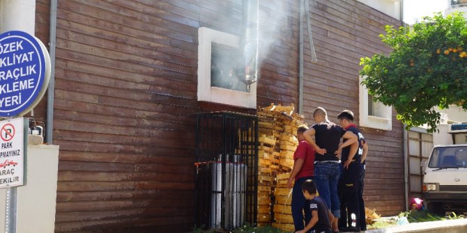 Aydın Balık Halinde baca yangını