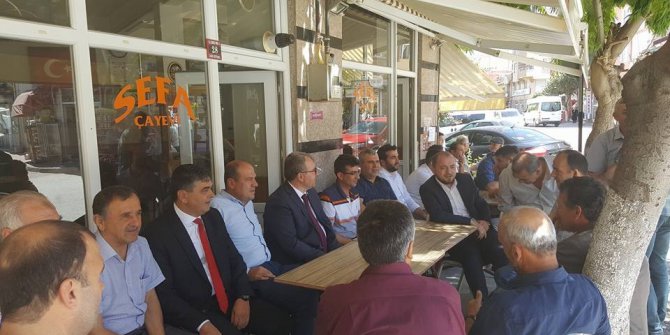 Milletvekili Eldemir ve İl Başkanı Karabıyık Pazaryerililerle bir araya geldi