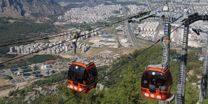 Teleferikte bayram yoğunluğu