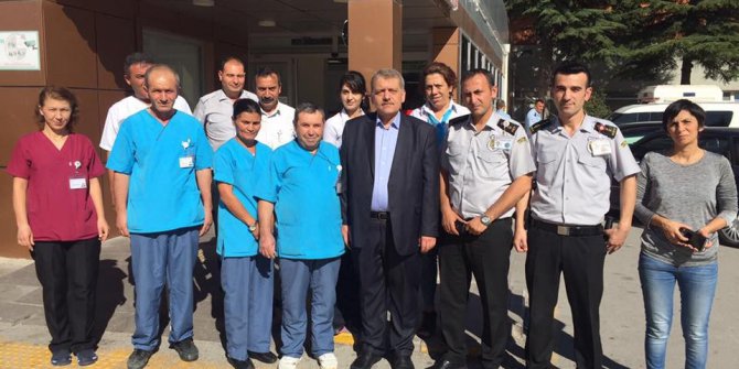 Hastalara bayram ziyareti