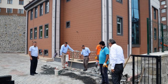 Alaplı Karşıyaka Anaokulu’nun altyapısı yapılıyor