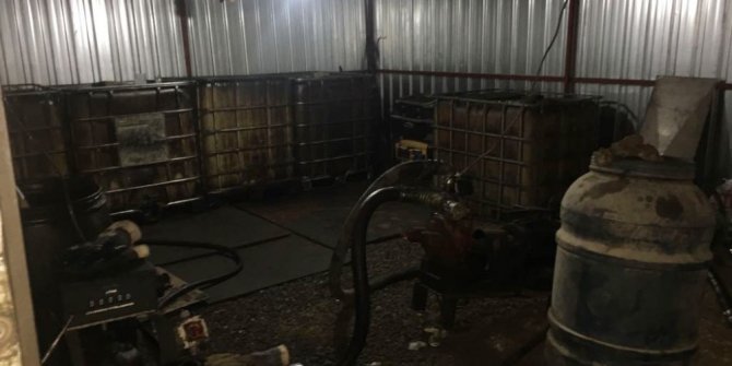 Kaçak akaryakıtı toprak altında gizlemişler