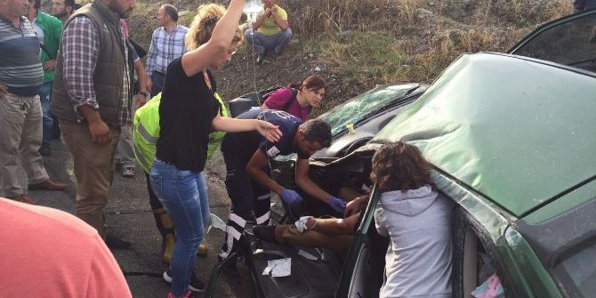 Takla Atan Otomobilde Can Pazarı: 5 Yaralı