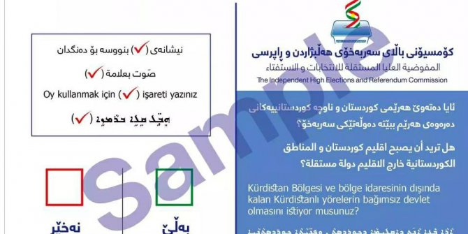 IKBY’deki referandum için oy pusulaları hazırlandı