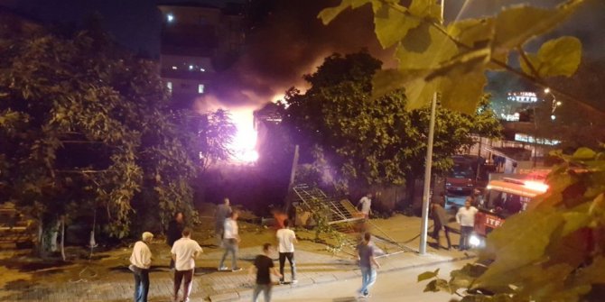 Hurdalık alev alev yandı