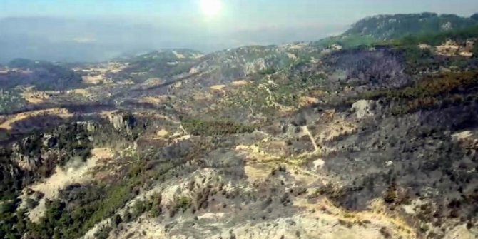 Felaketi yaşayan Zeytinköy havadan görüntülendi