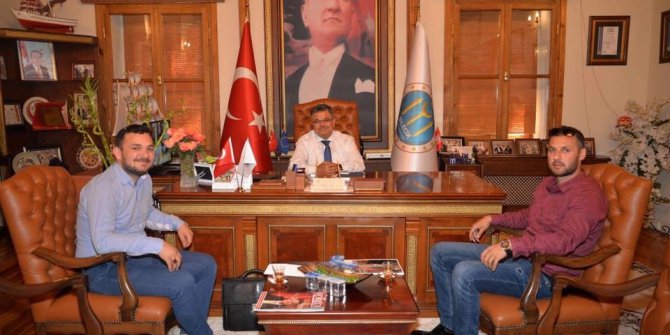 Başkan Yağcı ve Dernek Başkanı Şefik Özbilgi ile bir araya geldi