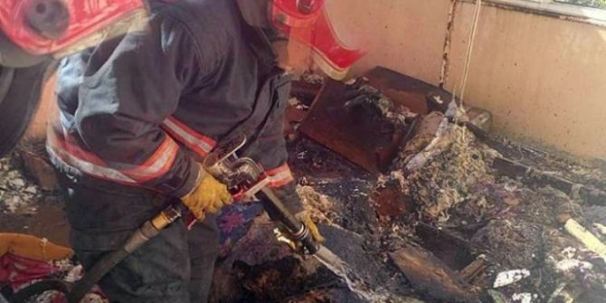 Baraka yangını itfaiye ekiplerince söndürüldü