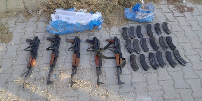PKK’ya ait olduğu tahmin edilen 5 adet uzun namlulu silah ele geçirildi