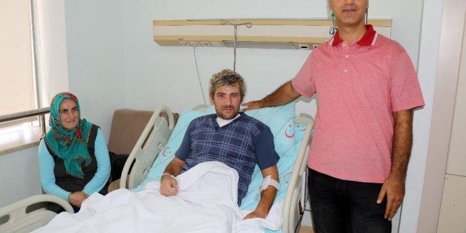 Vücuduna 1 metrelik demir saplanan işçi sağlığına kavuştu