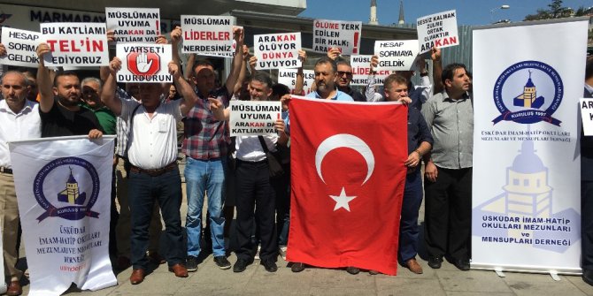 Üsküdar’da Arakan protestosu