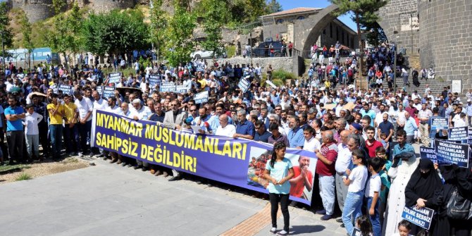 Diyarbakır’da Arakan protestosu