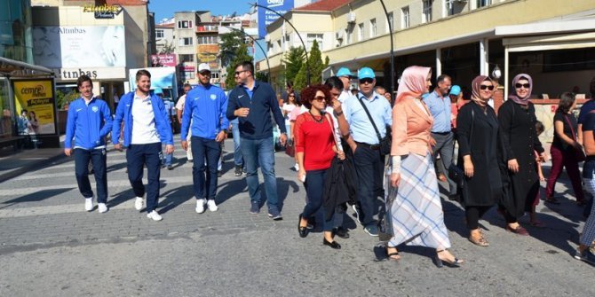 Biga’da sağlık yürüyüşü