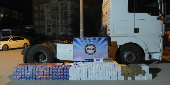 Bolu’da, kaçak sigara operasyonu