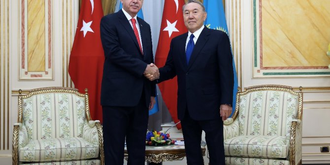 Cumhurbaşkanı Erdoğan, Kazakistan Cumhurbaşkanı ile görüştü