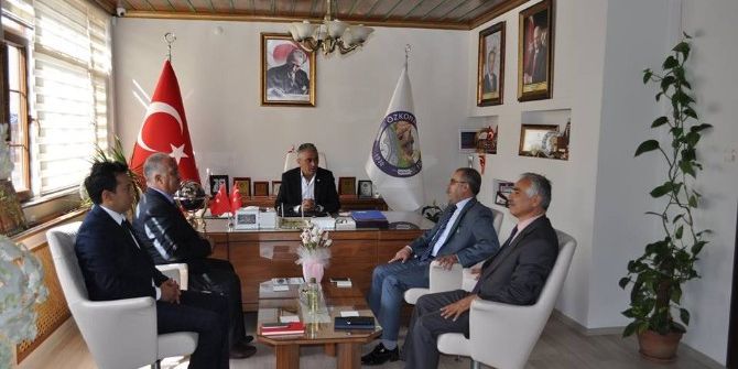 Milli Eğitim Müdürü Demir, Özkonak Belediye Başkanı Yürekli’yi Ziyaret Etti