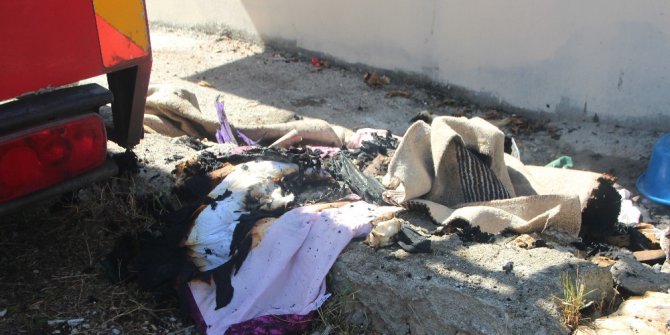 Balkon yangını büyümeden söndürüldü