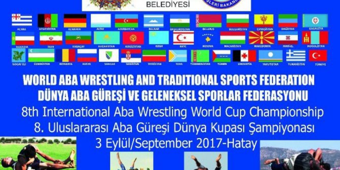 8. Dünya Uluslararası Aba Güreşleri kıran kırana geçti.