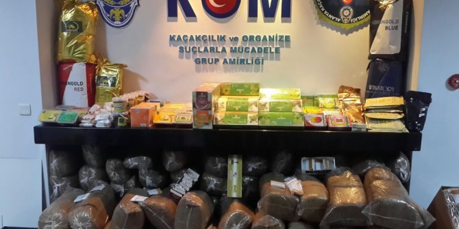 Alanya’da 1 ton 25 kilo kaçak tütün ele geçirildi