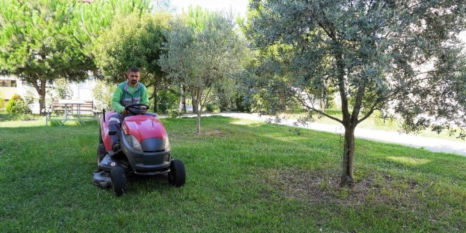 Başiskele’de her gün 60  dönüm çim biçiliyor