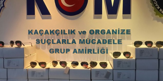 Alanya’da bin 140 adet kaçak gözlük ele geçirildi