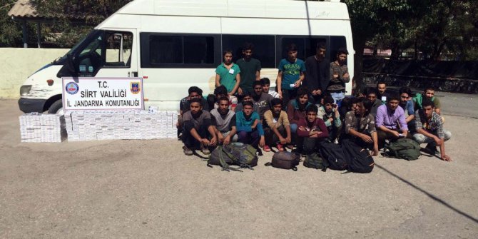 Siirt’te 33 göçmen yakalandı