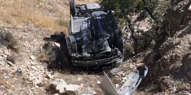 Uçuruma yuvarlanan araçtaki dede öldü, torunu yara almadan kurtuldu